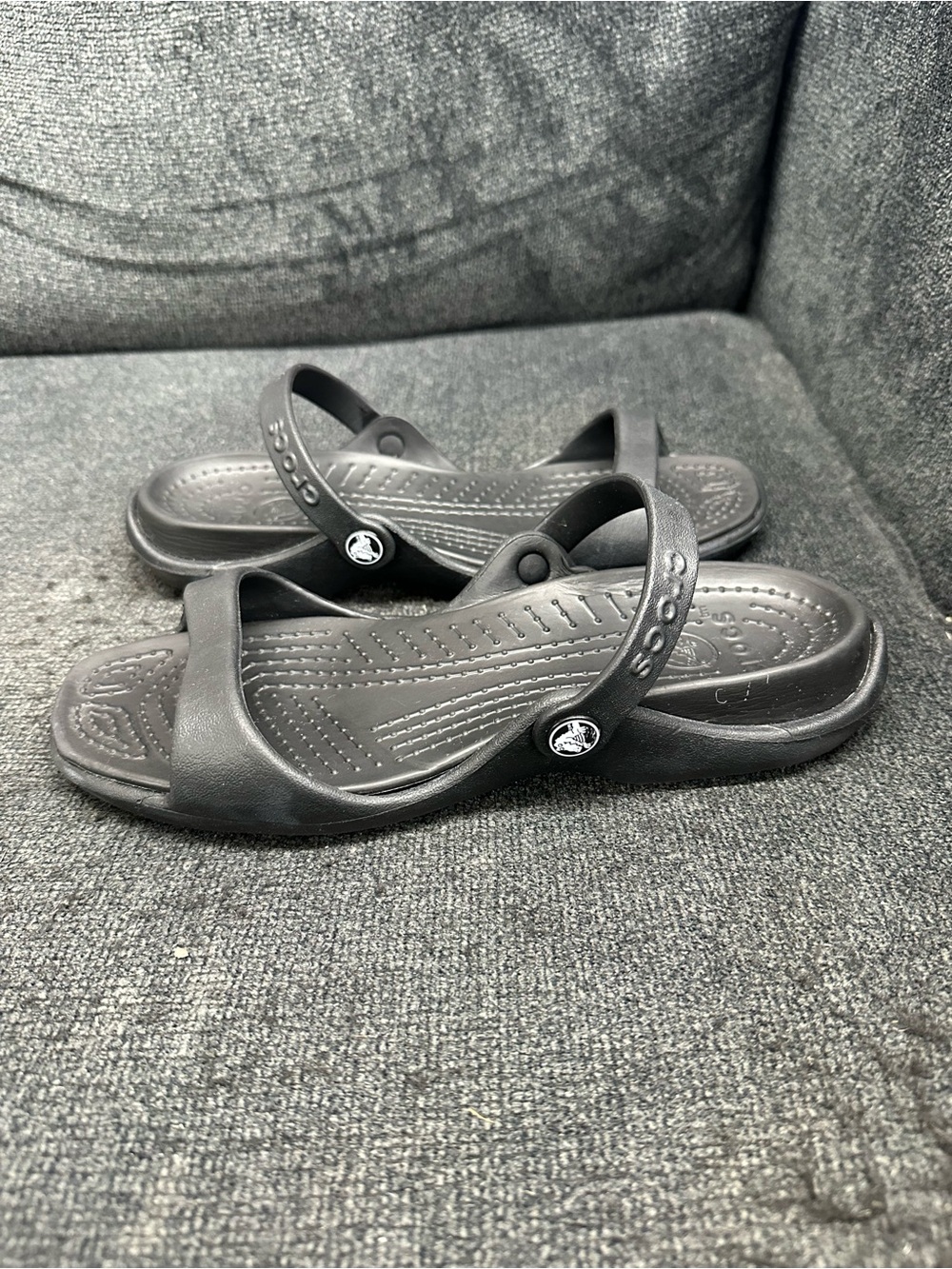 Crocs Black Slip-On Sandals with Backstrap size 9 women’s